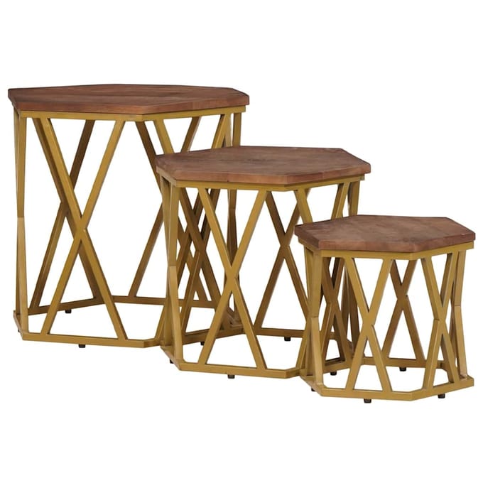 vidaXL - Salontafels - Bruin - 55 - x - 55 - x - 50 - cm - Massief - Mango - Hout