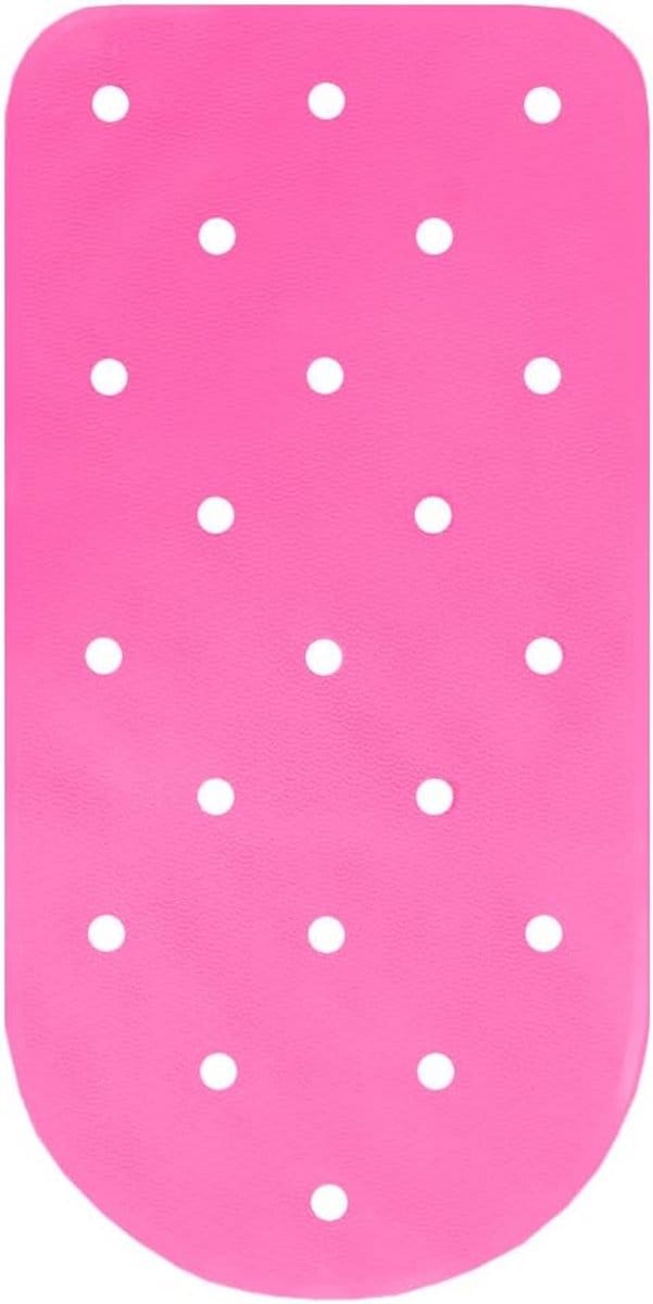 Antislip badmat 75 x 36 cm met zuignappen, wit lichtblauw, schimmelbestendig
