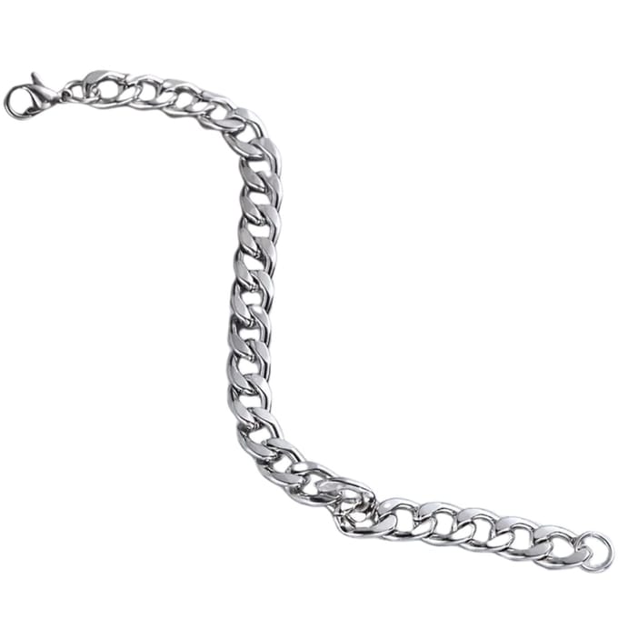Nivard Armband - Staal - Nep Zilver - Heren - 19cm