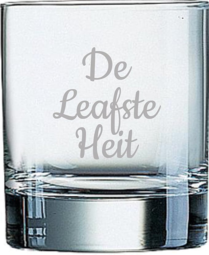 Gegraveerde Whiskeyglas 20cl De Leafste Heit