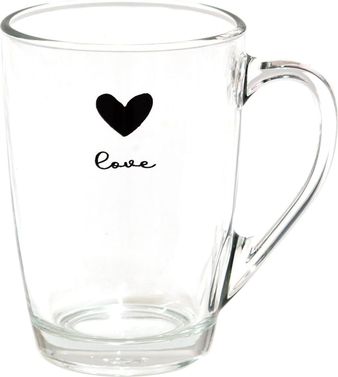 Clayre & Eef Theeglas 300 ml Glas Hart
