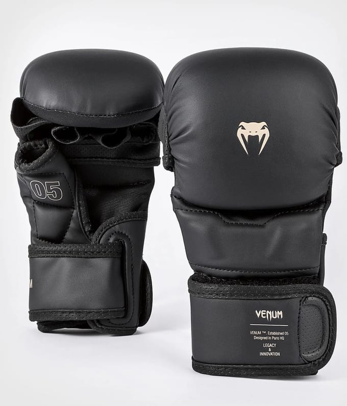 Venum Impact Evo Sparring MMA Gloves - Black - L/XL