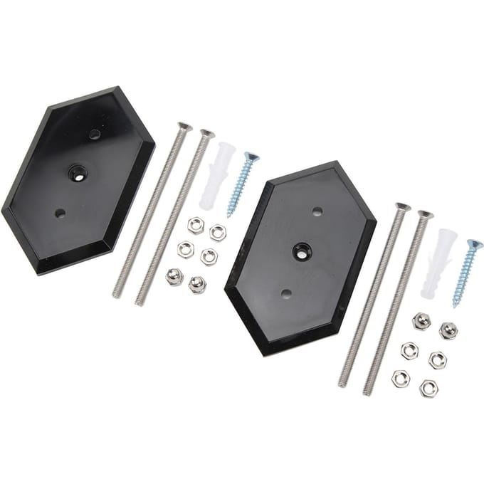 2 sets skateboardhangers voor wandmontage, deckrek, display- en opbergset voor skateboards, zwart zwart