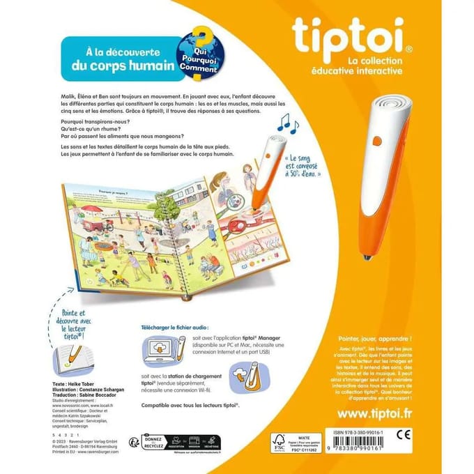 tiptoi, Interactief boek over het menselijk lichaam, 4 jaar, 13099016, Ravensburger