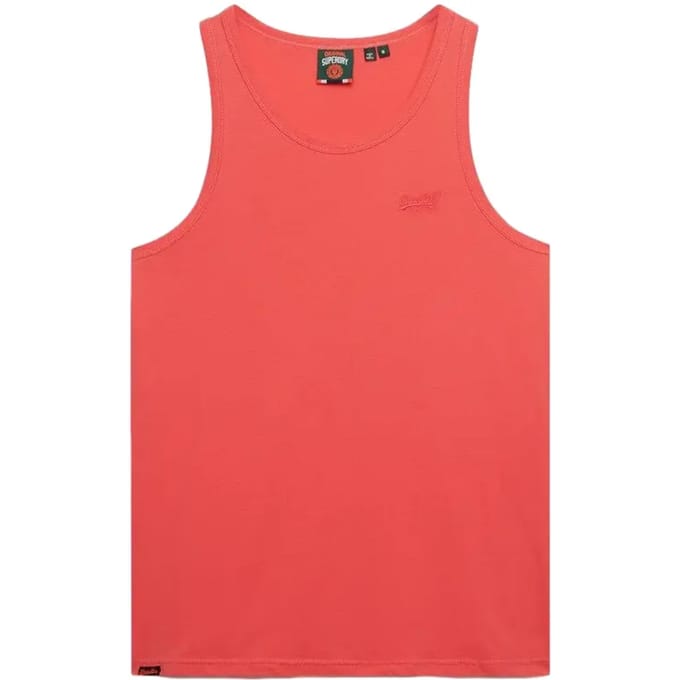 Superdry Essential Logo Unbrushed Mouwloos T-shirt Roze M Man