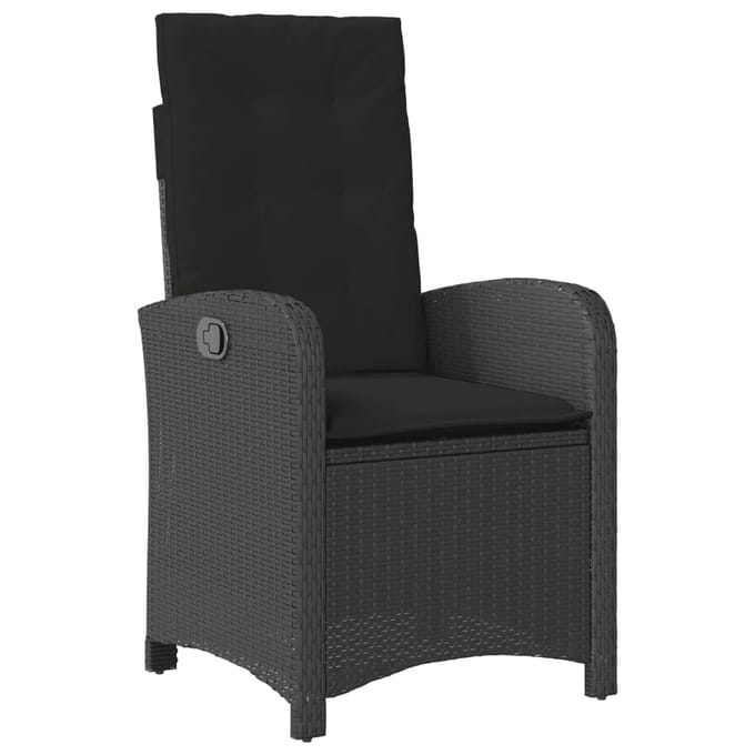 vidaXL - 9-delige - Tuinset - poly - rattan - zwart