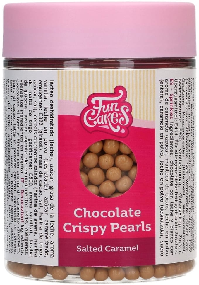 FunCakes Chocolade Crispy Pearls - Salted Caramel - 155g - Sprinkles - Taartdecoratie