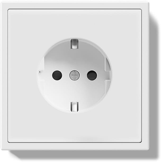 Inbouw Stopcontact Schuko EU-Standaard 16A Enkel Wit Met Klemmen