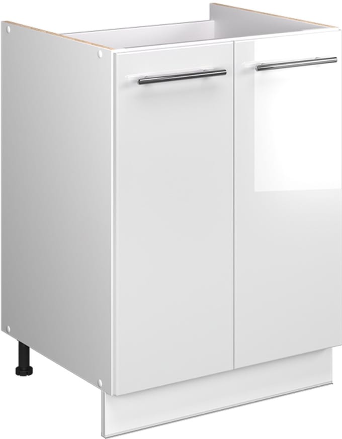 Vicco Wastafelkast Fame-Line, Wit Hoogglans/Wit, 60 cm