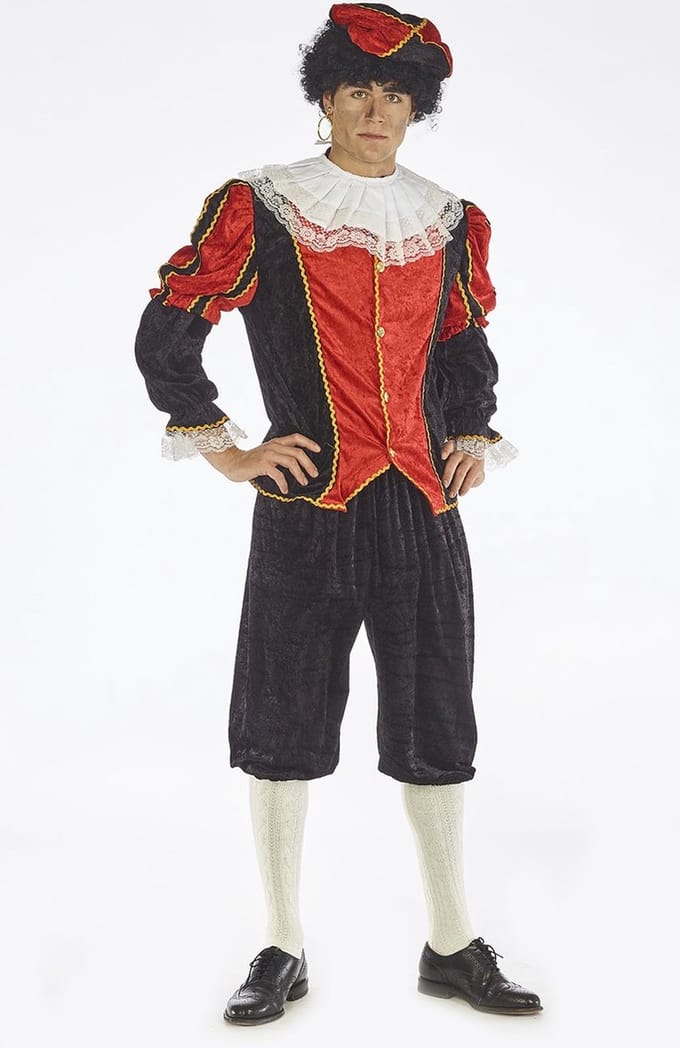 Kostuum Piet Rood/Zwart