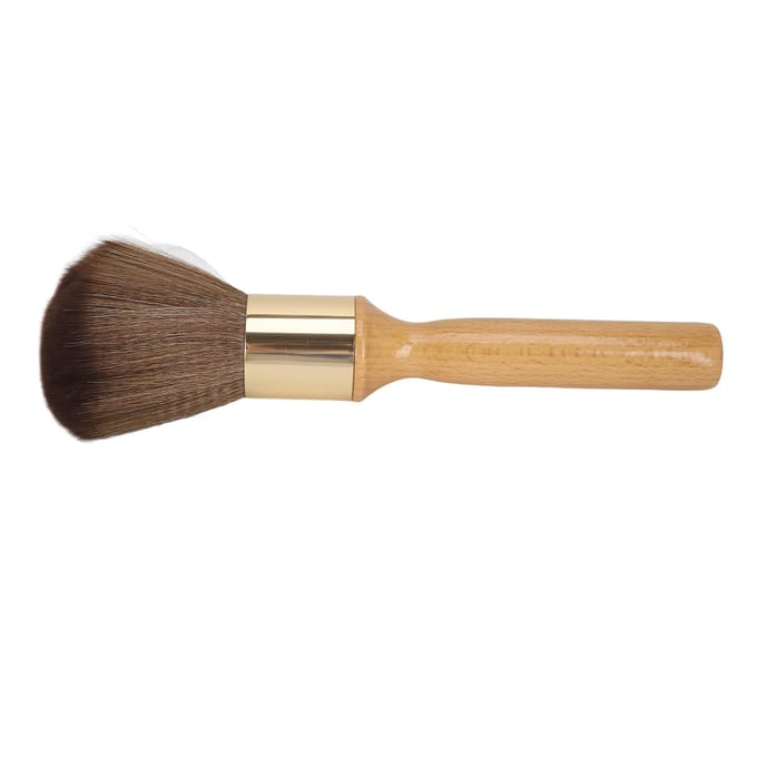 Nekstofborstel Beukenhout Ergonomische Handgreep Draagbare Gebroken Haarborstel voor Kapper Groot beige