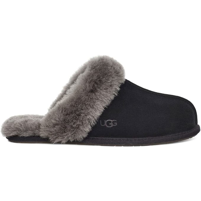 UGG® Scuffette II for Women in Black/Grey, Size 3, Suede/Polyester