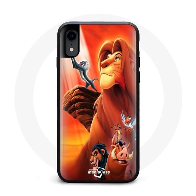 Coque - Maniacase - Iphone X - Lion roi Simba - Souple - Noir noir