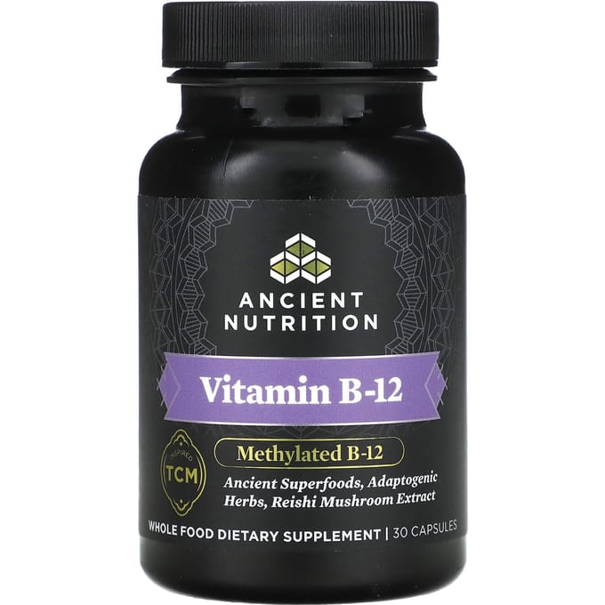 Ancient Nutrition, Vitamine B-12, 30 Capsules