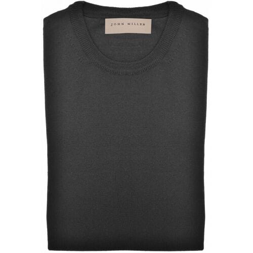 John Miller Trui Merino R-Neck Zwart / male