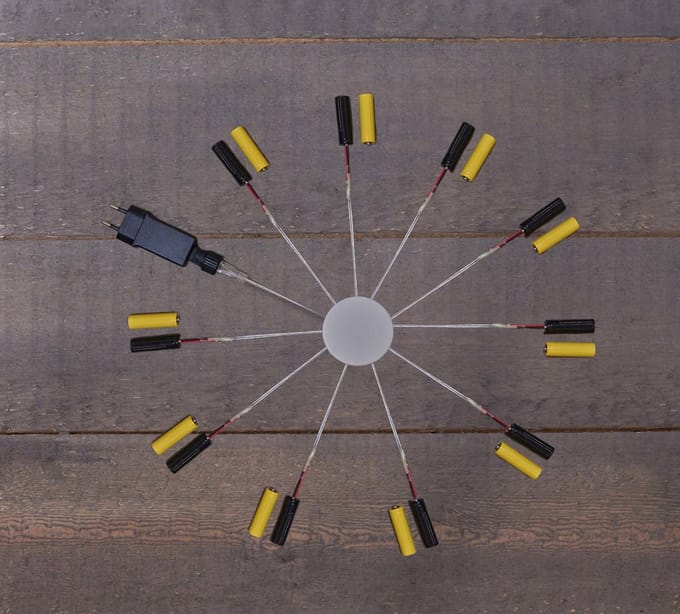 Batterijvervangers - voor 2x AA batterijen - 10 apparaten - Batterij Eliminator - batterij adapter