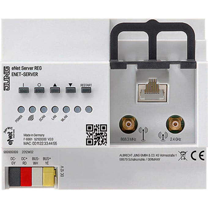 Jung Enet-server voor Din-Rail systeemcontroller - ENET-SERVER - E3PGW