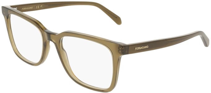 Ferragamo SF3067 Transparent khaki 54/20/145 MAN Brilmonturen