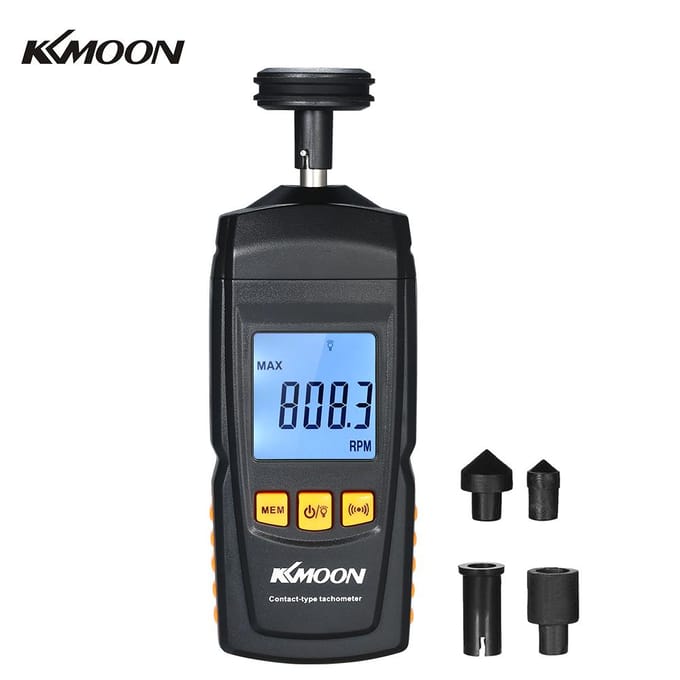 KKmoon Digitale Toerenteller Handheld Contactmotor Toerenteller LCD Snelheidsmeter Tach RPM Teste