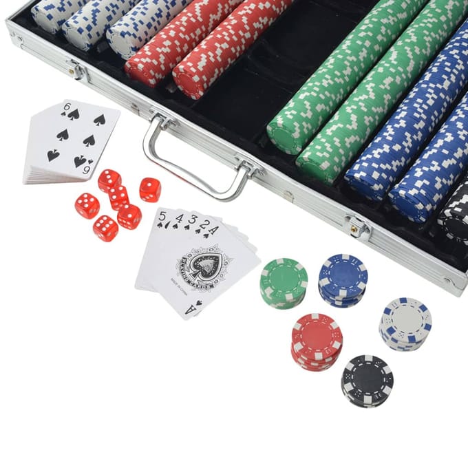 Poker Set met 1000 Chips in Aluminium Koffer