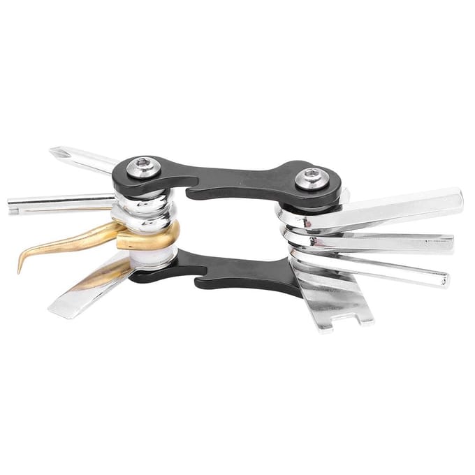 KEEP DIVING Clé Allen pliable portable 8 en 1, ensemble d'outils de réparation black