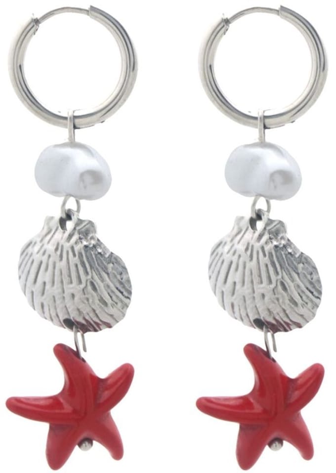 Dames Oorbellen – Zeester Design – Roestvrijstaal (RVS) – 4.5x1.5cm – Elegant