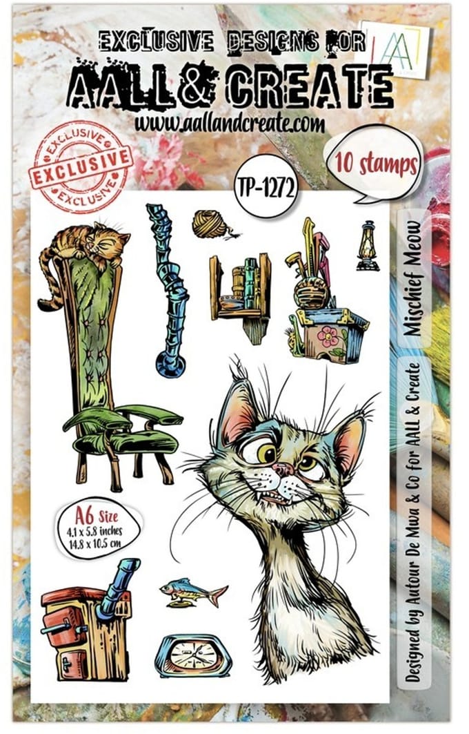 Aall & Create clearstamp A6 - Mischief meow