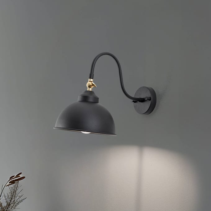 Opviq Saglam 3742 wandlamp, verstelbaar, zwart