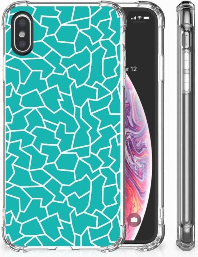 Apple iPhone X | Xs Back Cover Cracks Blue