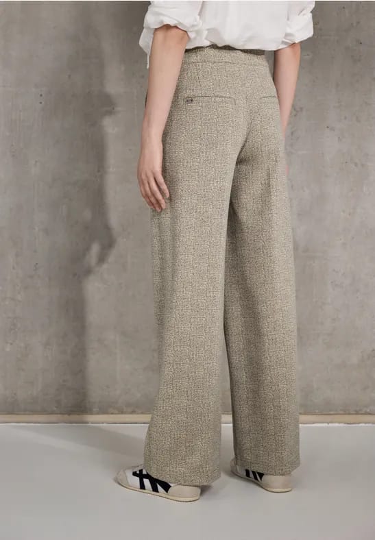 Broek met gedessineerde Wide Legs