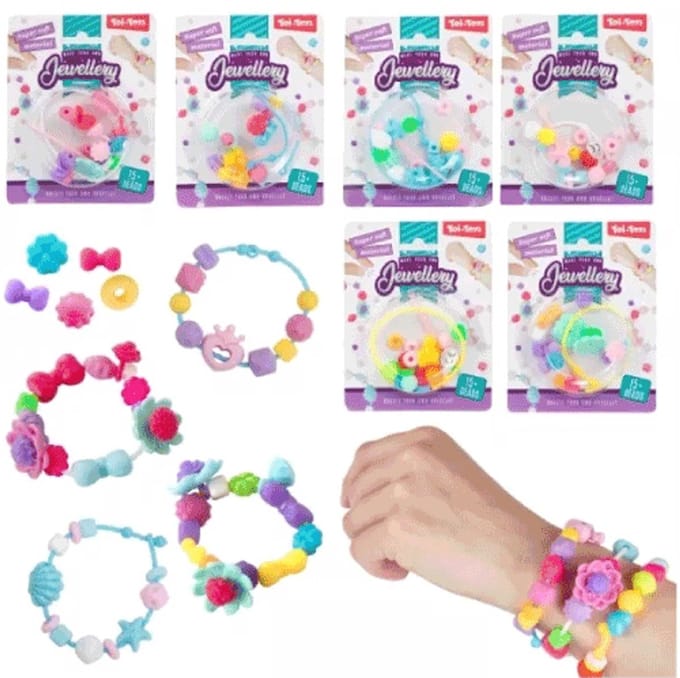Toi-Toys How to Make a Bracelet with Soft Beads - >15 Beads