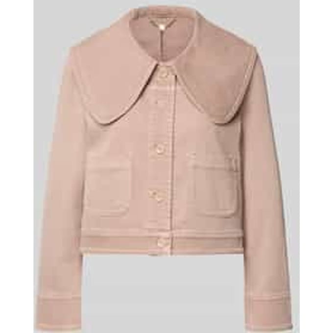 Regular fit jeansjack met platte kraag