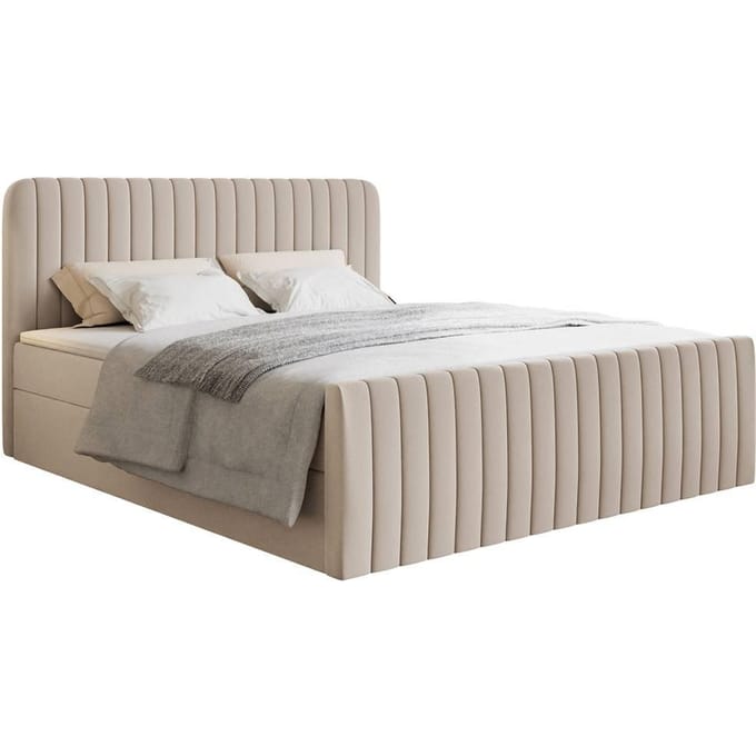 Boxspring Adrien chenille met opbergruimte 180x200 | NADUVI Collection