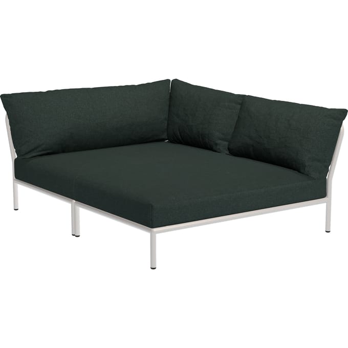 HOUE LEVEL 2 Cozy Sofa Muted White - Sunbrella Heritage alpine green - rechts