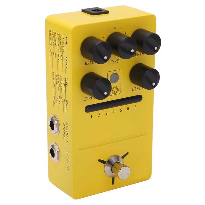 Pédale Multi-Modulation Stéréo 11 Effets de Modulation True Bypass Déphasage Trille pour Électrique black