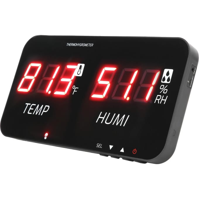 TA623A Thermomètre Hygromètre LED Numérique Mesureur de Température Humidité pour Industrie DC5V black