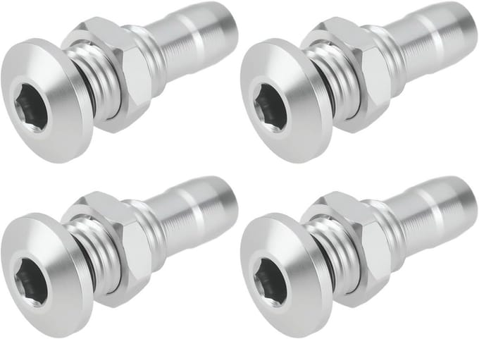 Set van 4 Wateruitlaat Nozzles M8 voor RC Boot Koelsysteem - Aluminium Watertepel Vervanging