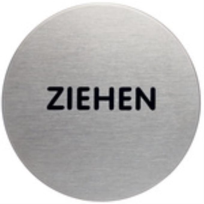 Durable - Pictogram "Ziehen" - Diameter 65 mm - Zilver
