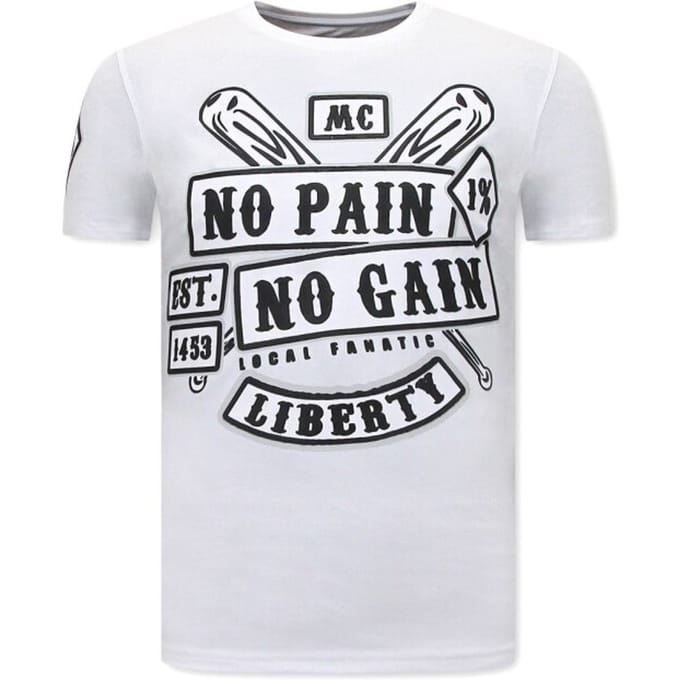 Heren T shirts met Print - Sons of Anarchy MC - Wit