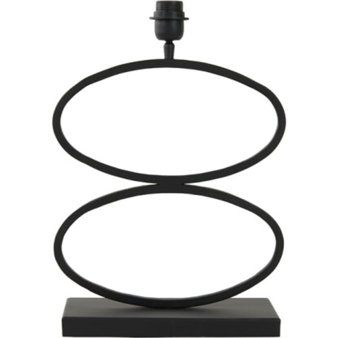 Light & Living Tafellamp Stelius 42cm - Mat Zwart (excl. kap)