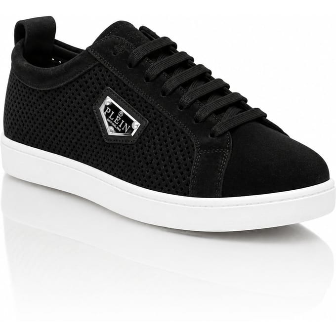 Perforated Suede Low-Top Sneakers