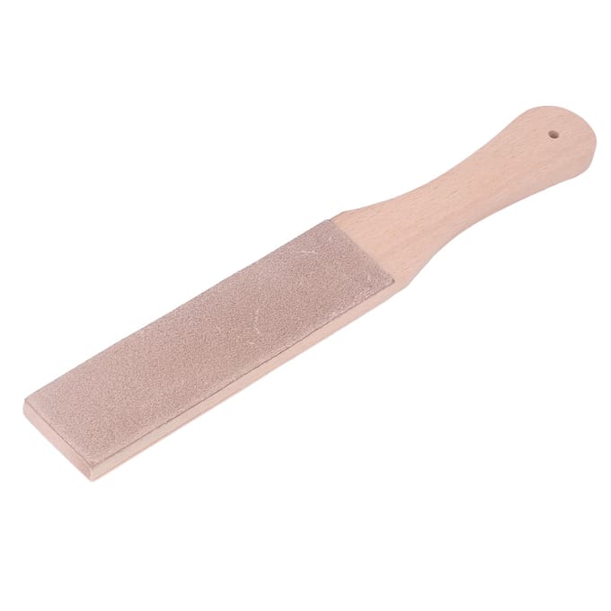 Strop en cuir double face Affûtage rapide Bois de hêtre Cuir Strop d'affûtage Portable DIY gray
