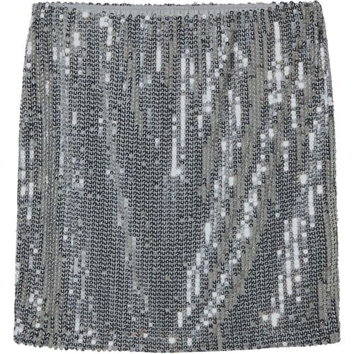 ESMARA Dames minirok met pailletten (Zilver, XS (32/34))