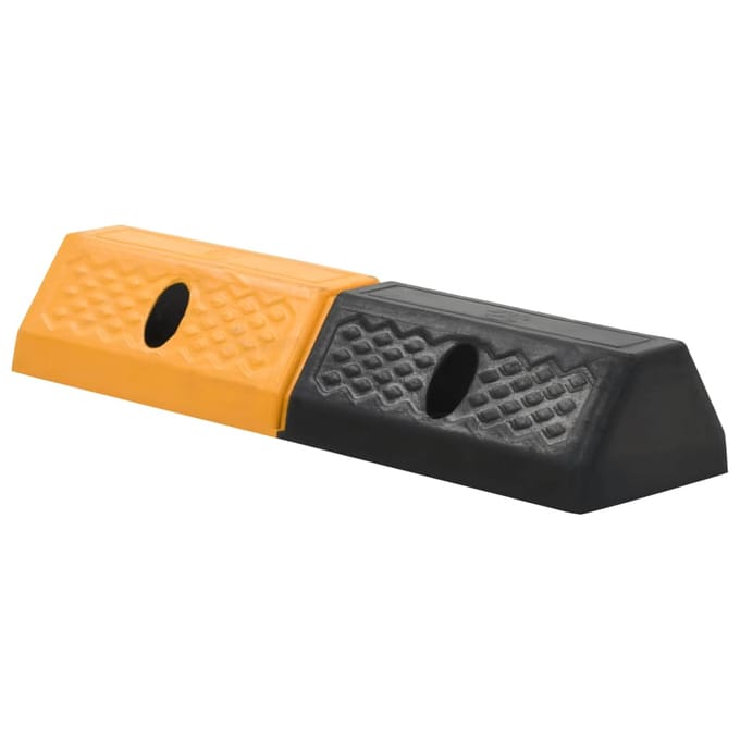 Vidaxl Parkeerblokken, 2 Stuks, Rubber, 49 X 15 X 9 Cm