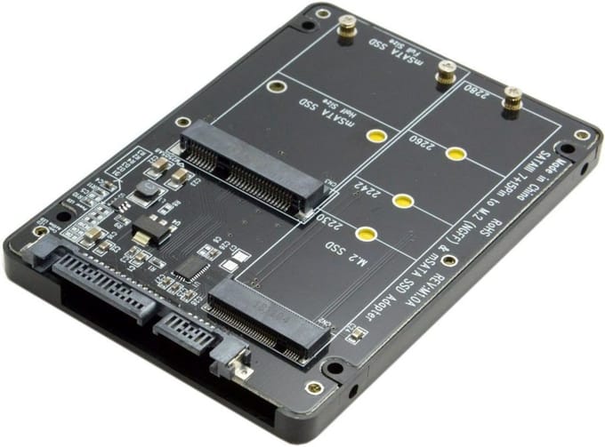 2-in-1 M.2 en mSATA naar SATA 3.0 Adapter Converter
