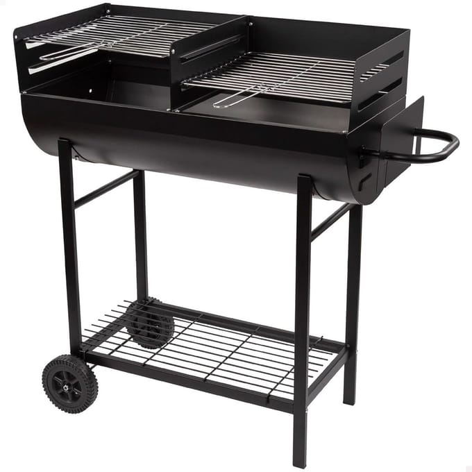 Houtskoolgrill met dubbele grill voor optimaal grillplezier