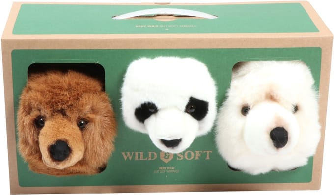 Wild&Soft Babykameraccessoires - Mini Dierenkoppen -  Beer