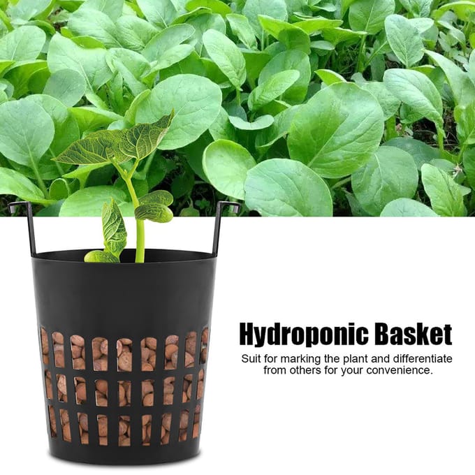 10 stuks Hoge Kwaliteit Gaaspot Netmand Hydroponisch Aeroponisch Kweekpotten black
