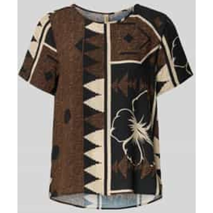 Blouseshirt met ronde hals, model 'ROSALIE'