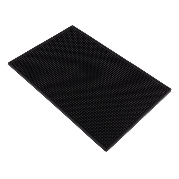 Druipmatten Cocktail Theekop Mok Waterdichte Keuken Service Bar Mat (Zwart Groot Type) Black black